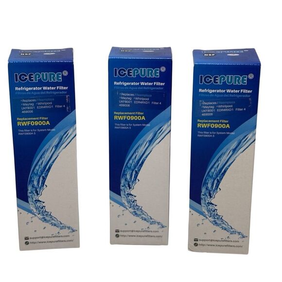 ICEPURE Refrigerator Water Filter RWF0900A Set of 3 - Picture 1 of 7